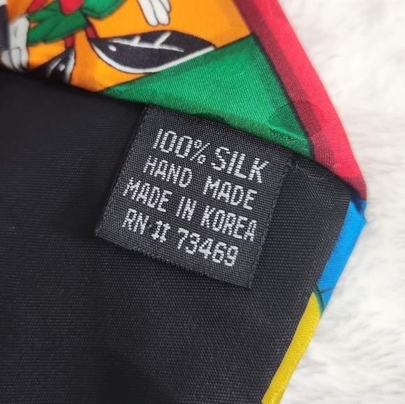 Looney Tunes Mania Warner Bros Vintage 1993 Silk Necktie Tie - Picture 9 of 9